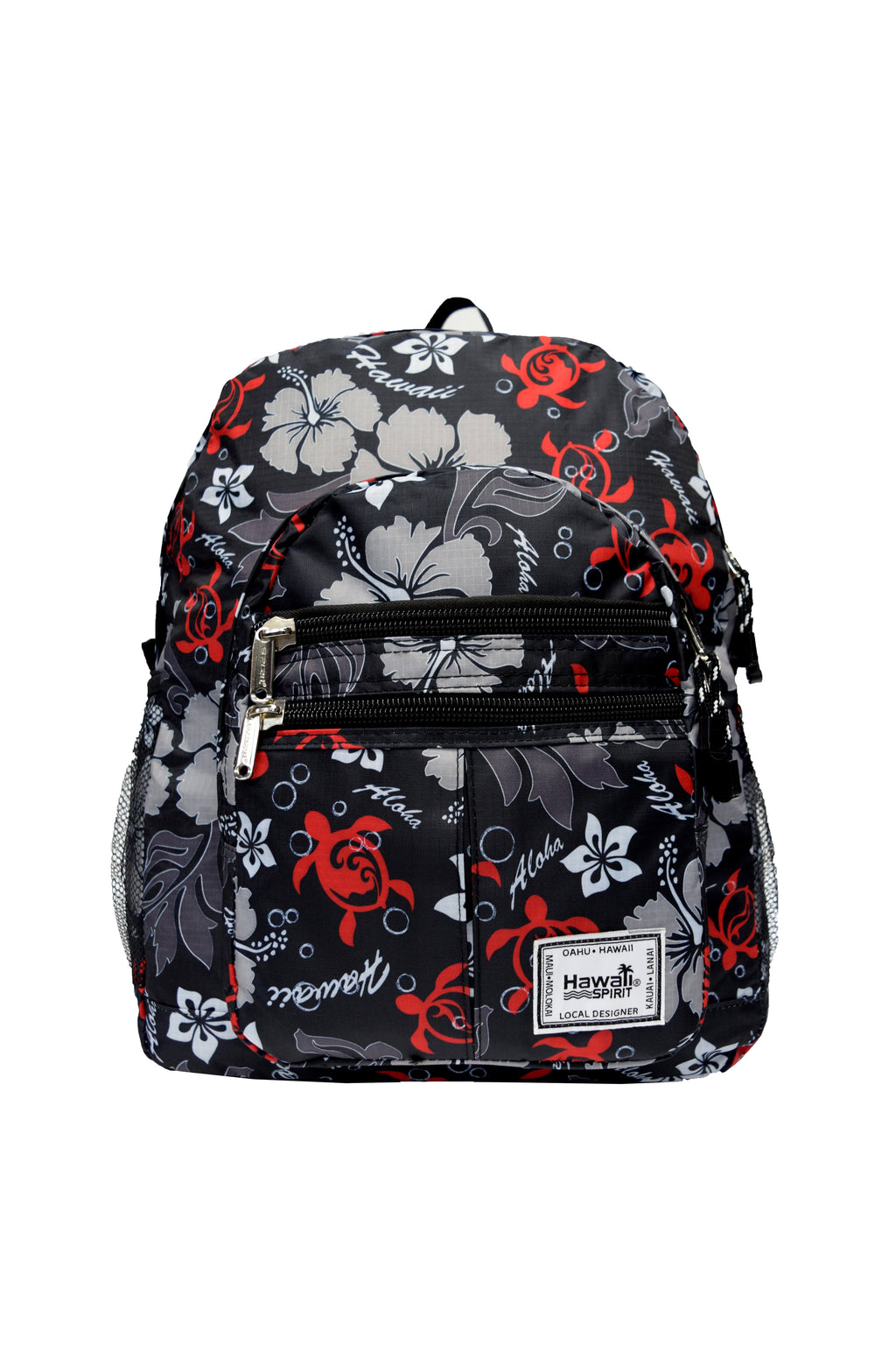Honu Hibiscus - Double Zipper Backpack