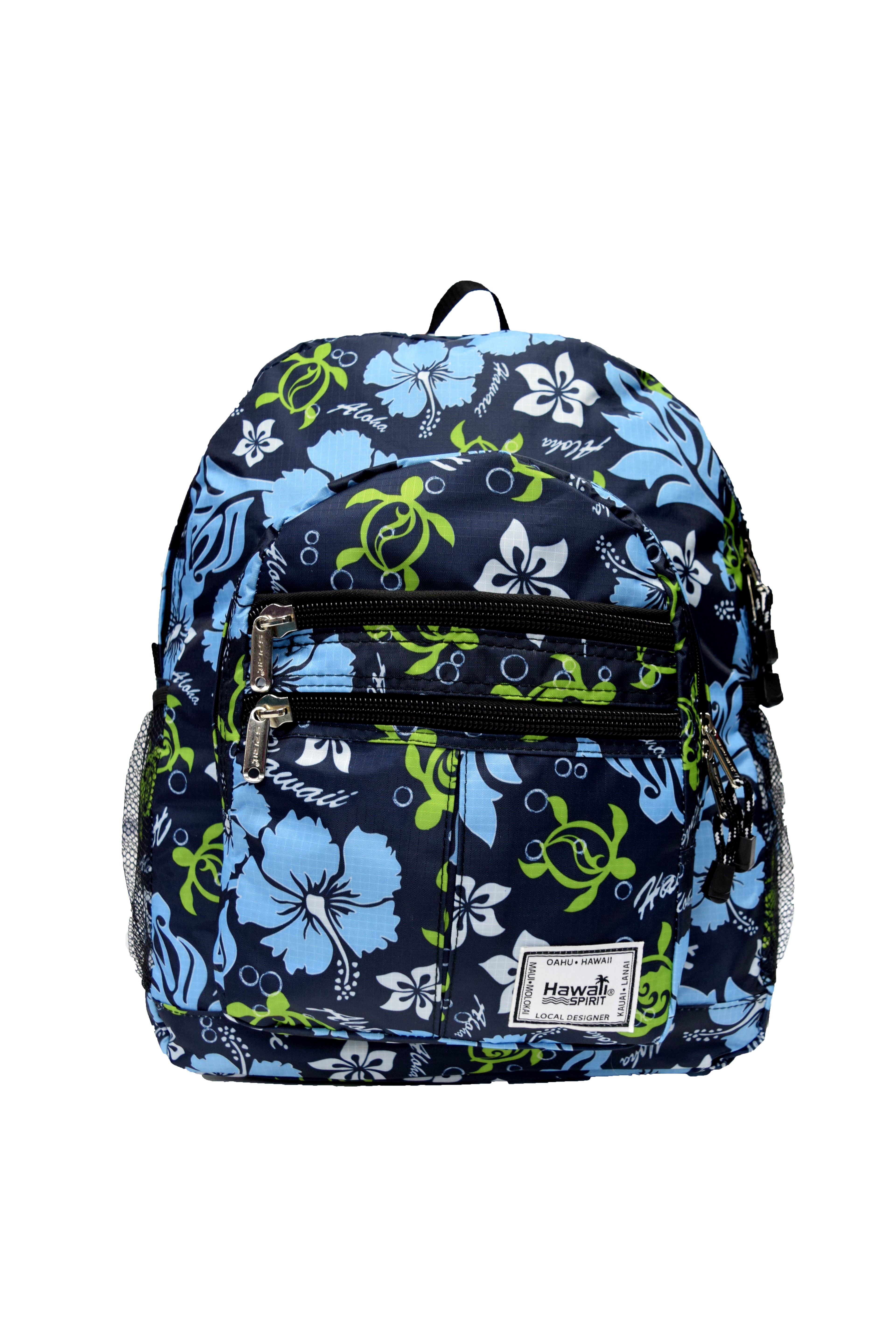 Honu Hibiscus - Double Zipper Backpack