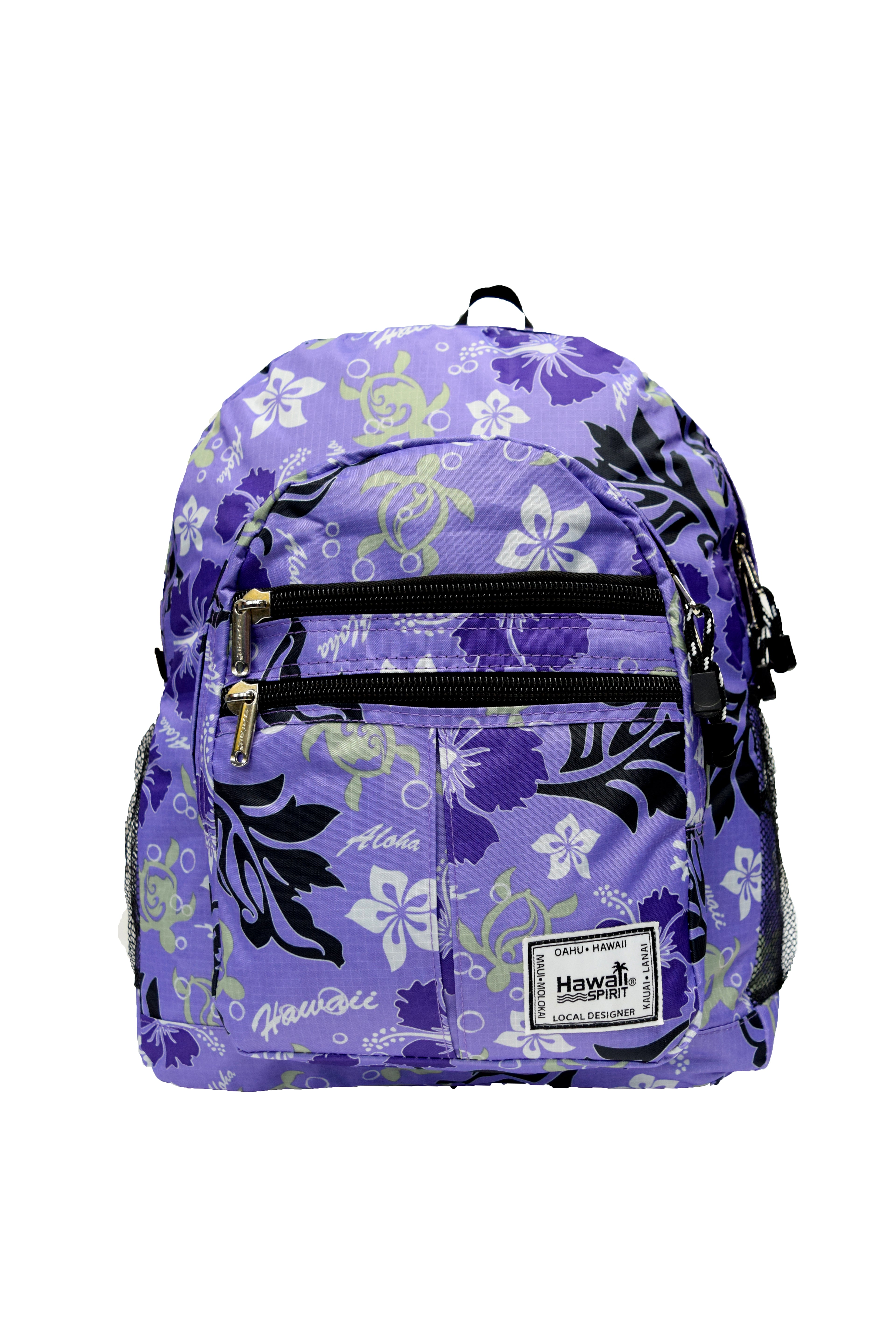 Honu Hibiscus - Double Zipper Backpack