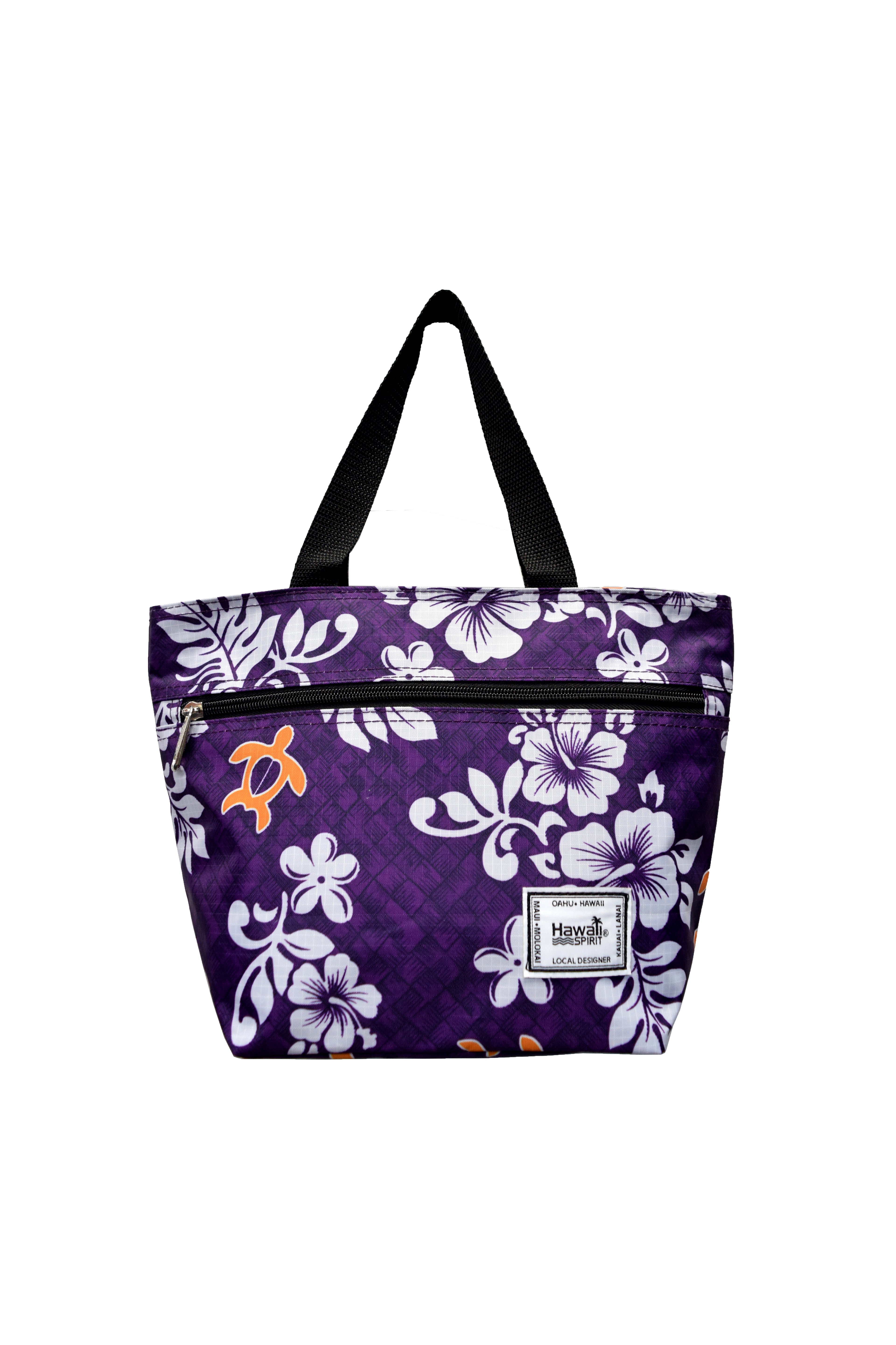 Honu Lauhala - Single Zipper Tote Bag