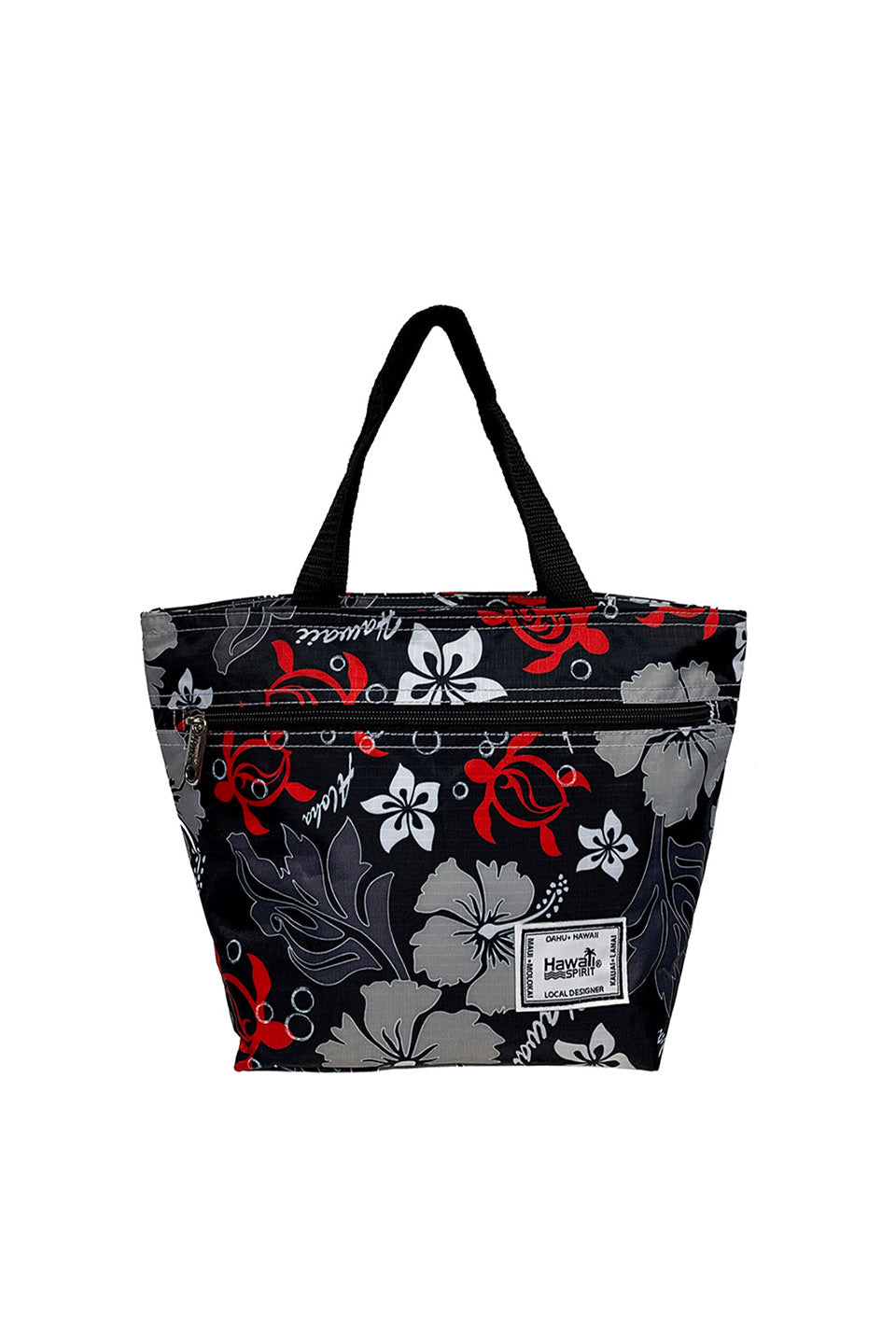 Honu Hibiscus - Single Zipper Tote Bag