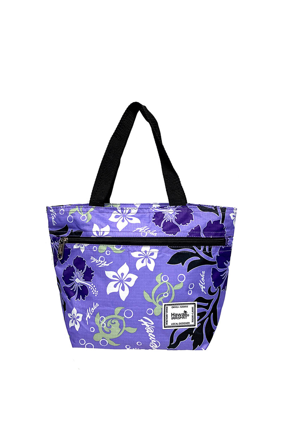 Honu Hibiscus - Single Zipper Tote Bag