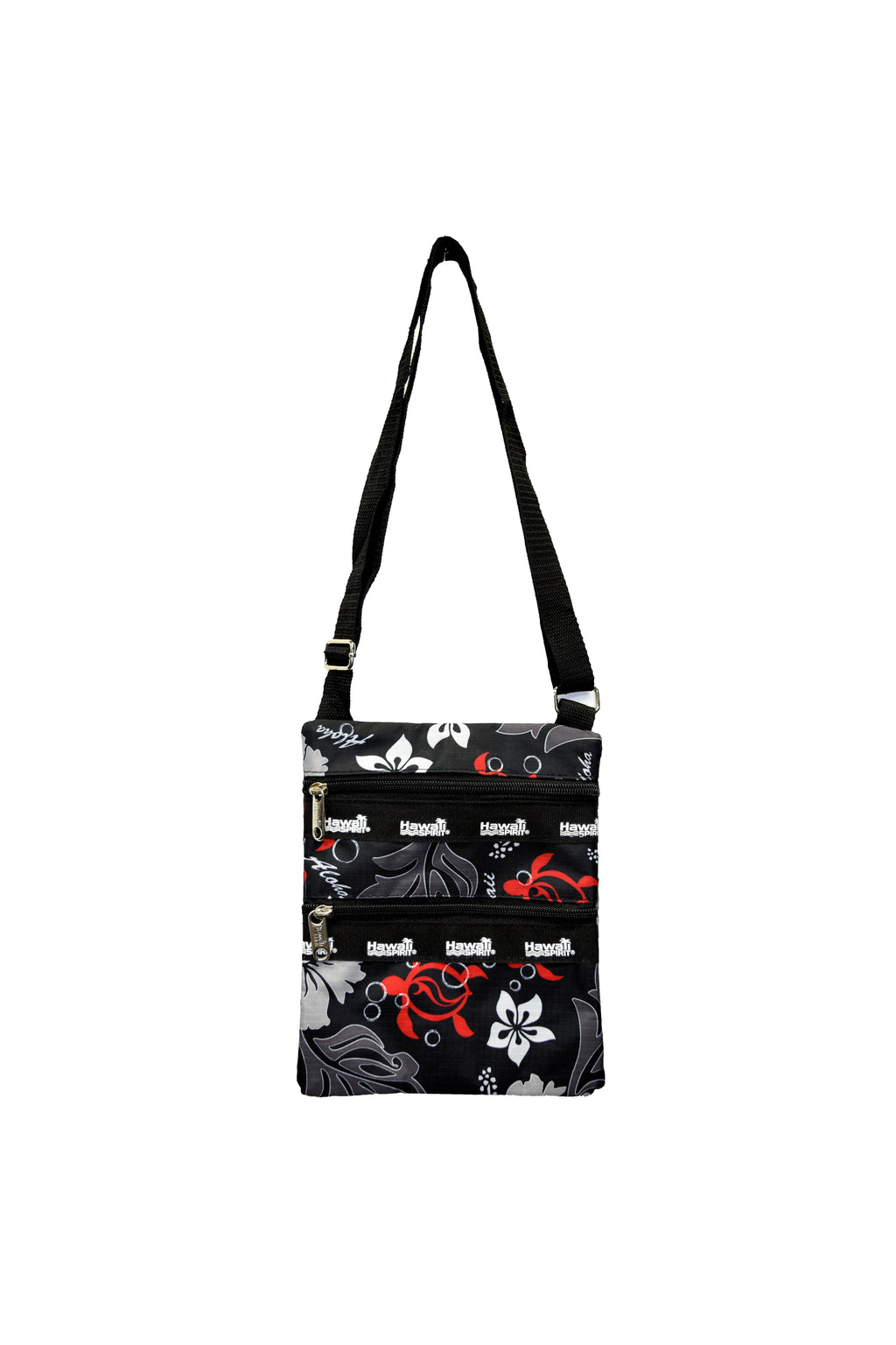 Honu Hibiscus - Zip Messenger Bag