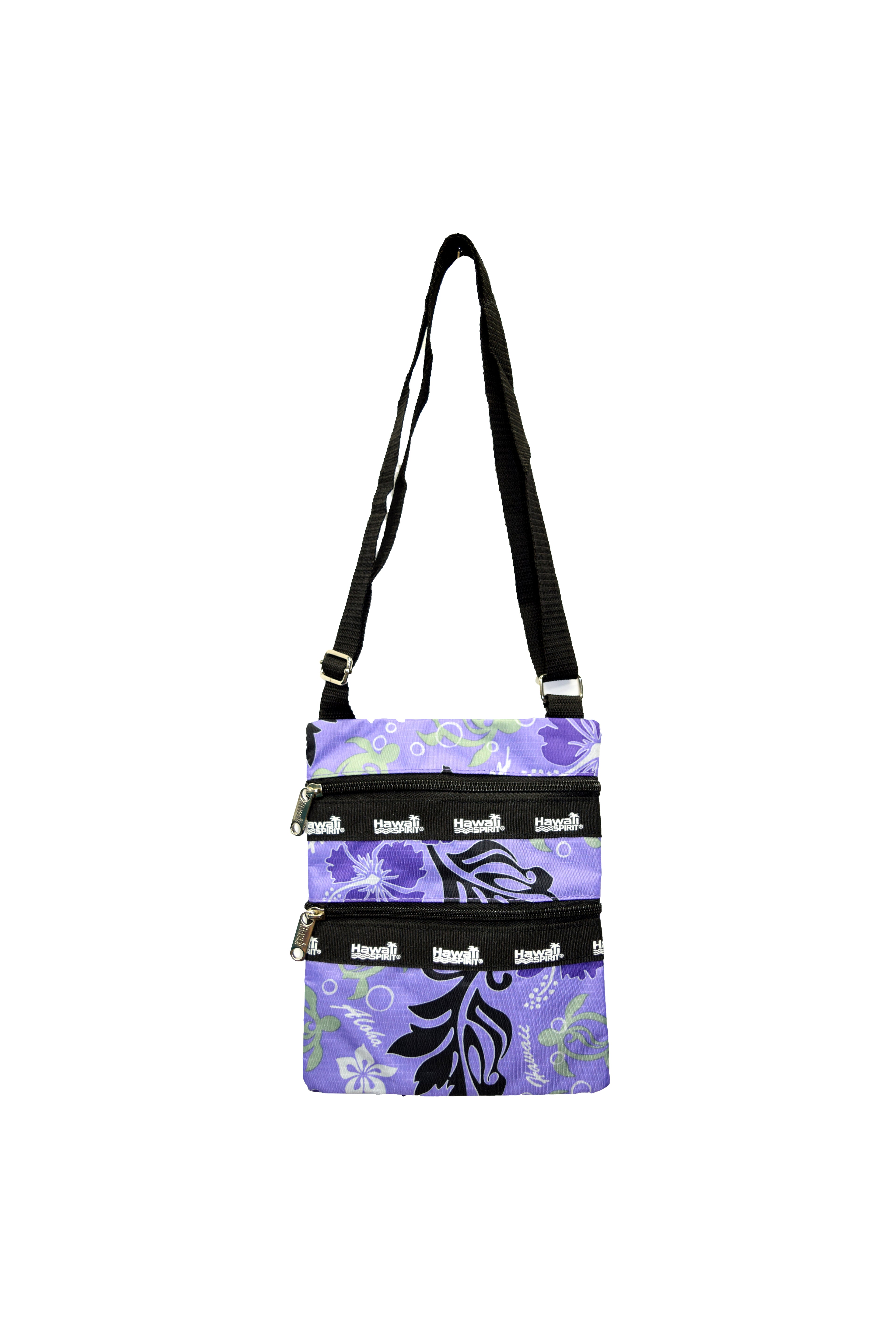 Honu Hibiscus - Zip Messenger Bag