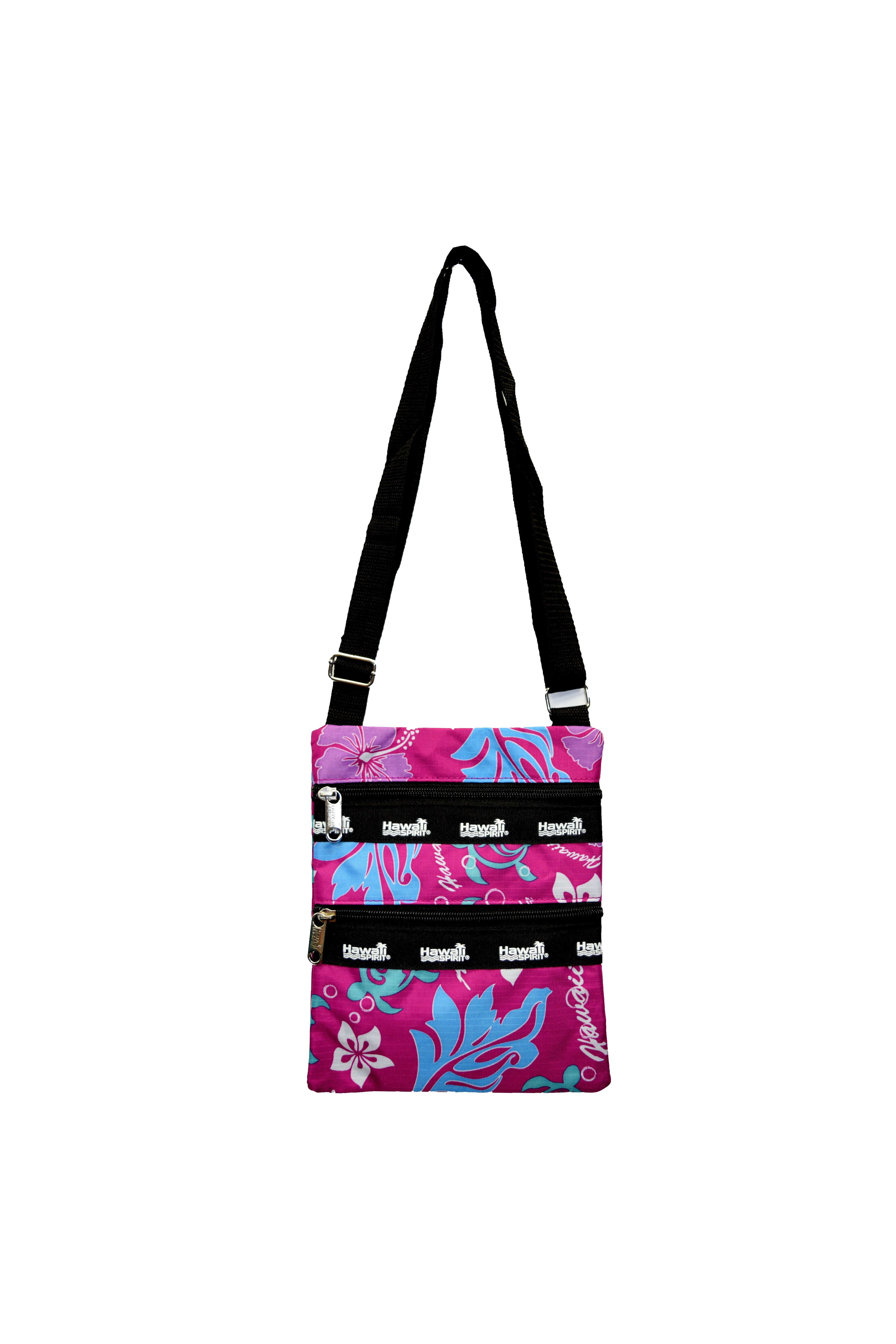 Honu Hibiscus - Zip Messenger Bag